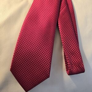 Perry Ellis Portfolio Red Polyester 58.5" Necktie Men's Tie